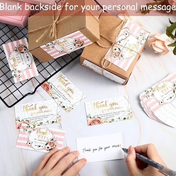 🌸50 Premium Thank you cards- Floral - Picture 5 of 7